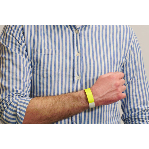 Braccialetti identificativi in Tyvek® Avery resistenti all'acqua - conf. 500 pz - giallo fluo - TYVYW-50